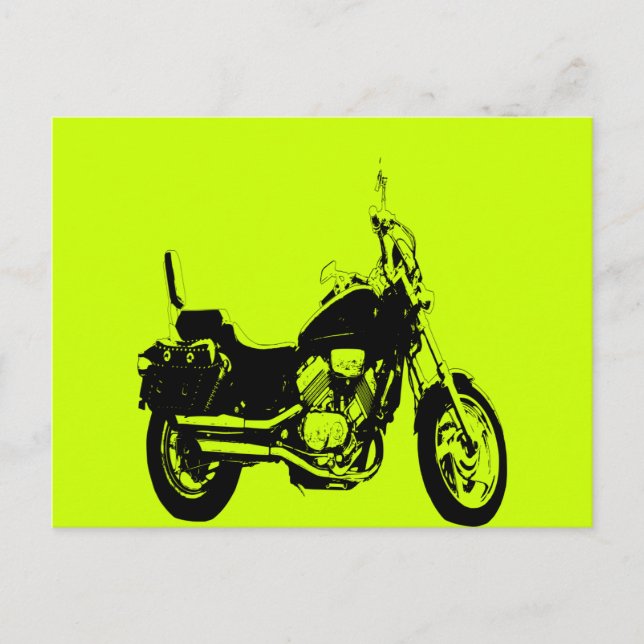 Carte Postale silhouette moto cool (Devant)