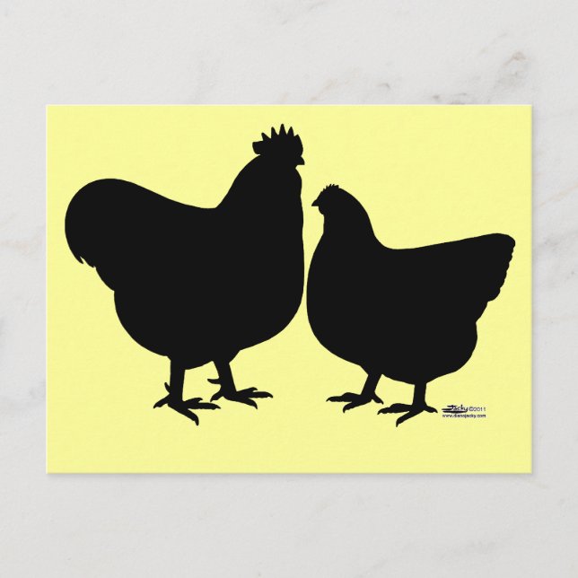 Carte Postale Silhouette Orpington (Devant)