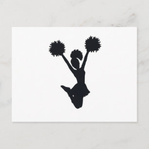 Carte Postale Silhouette pom-pom girl