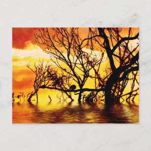 carte postale silhouette rectangulaire
