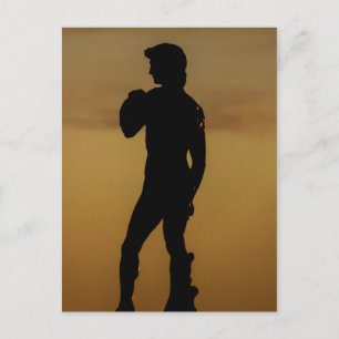 Carte Postale Silhouette Statue David Florence Italie