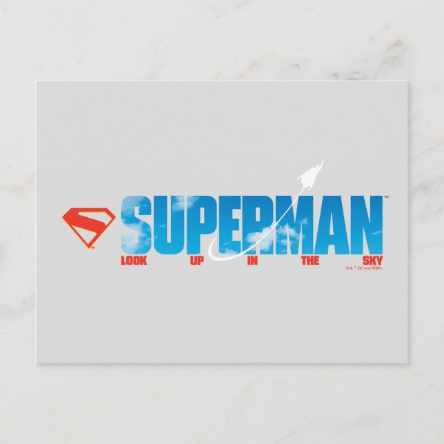 Carte Postale Silhouette Superman Skybound (Devant)