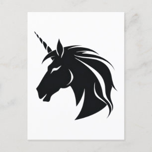 Carte Postale Silhouette Unicorne