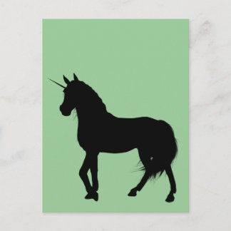 Carte postale Silhouette Unicorne