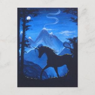 Carte Postale Silhouette Unicorne