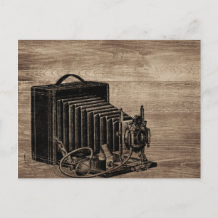 Carte postale Silhouette vintage Caméra