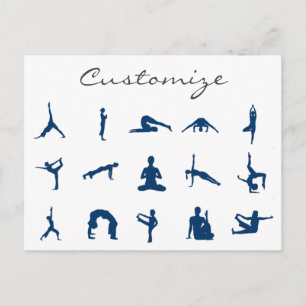 Carte Postale Silhouette Yoga Pose Thunder_Cove