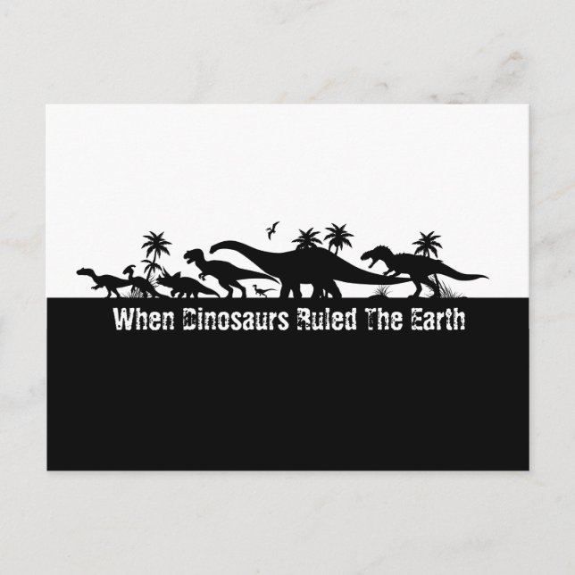 Carte Postale Silhouettes de dinosaures (Devant)