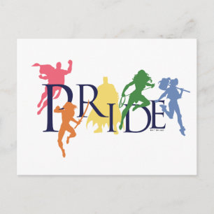 Carte Postale Silhouettes de personnage de la Ligue de la Justic