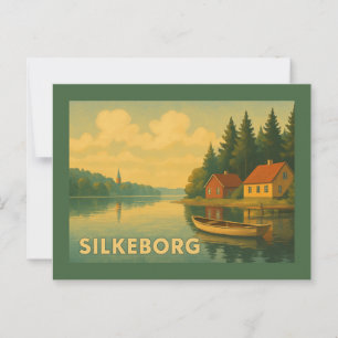Carte Postale Silkeborg Danemark Lac