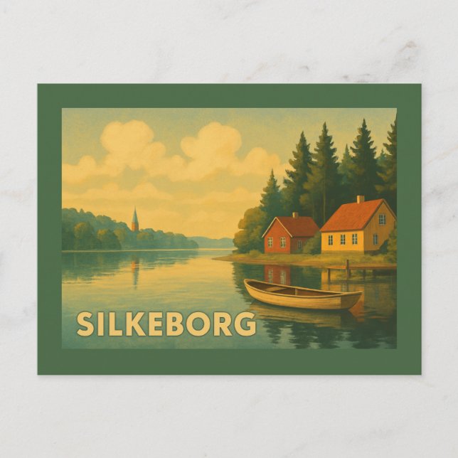 Carte Postale Silkeborg Danemark Lac (Devant)