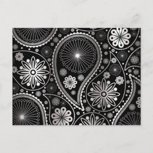 Carte Postale Silver paisley