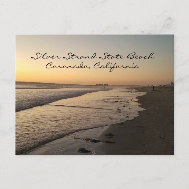 Carte Postale Silver Strand State Beach, Coronado CA Postcard (Devant)