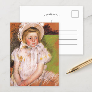 Carte Postale Simone dans un Bonnet blanc   Mary Cassatt