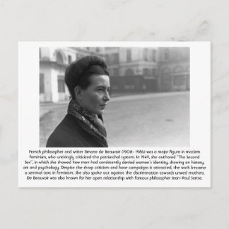 Carte Postale Simone de Beauvoir - Féministe