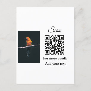 Carte Postale Simple animal name details QR code add text photo