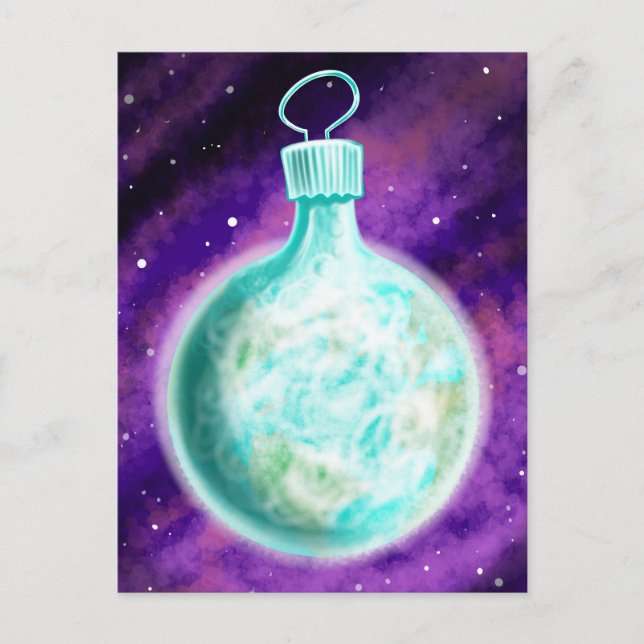 Carte postale simple avec ornement terrestre (Devant)