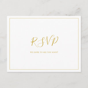Carte Postale Simple Christmas White Song Demande RSVP Postcard