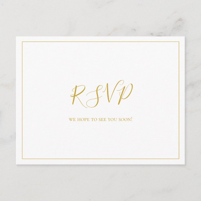 Carte Postale Simple Christmas White Song Demande RSVP Postcard (Devant)