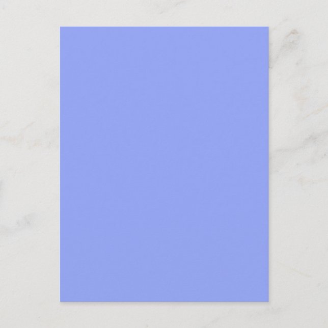 Carte Postale simple couleur solide simple personnalisé bleu pas (Devant)