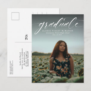 Carte postale simple de l'invitation de remise de