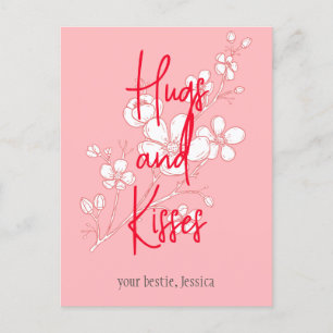 Carte Postale simple élégant rose valentine, Sweet for Friends