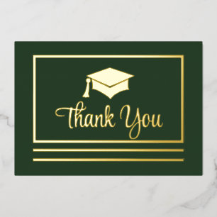 Carte postale simple élégante Merci de diplôme