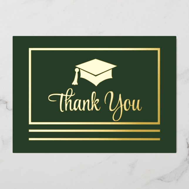 Carte postale simple élégante Merci de diplôme (Recto)