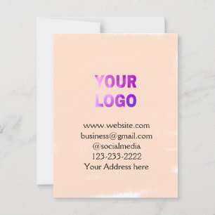 Carte Postale simple et minimal ajouter votre logo/design ici te