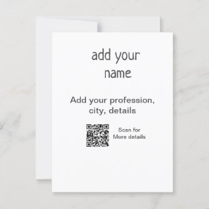 Carte Postale Simple et minimal ajouter votre nom de texte titre