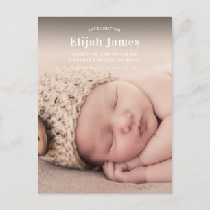 Carte Postale simple et moderne Photo Baby Faire-p