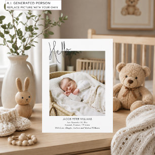 Carte Postale Simple Faire Connaître Bébé Photo Annonce de Naiss