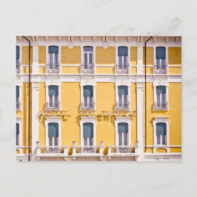 Carte Postale Simple Jaune couleur Motif de Windows (Devant)