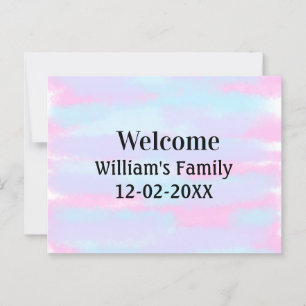 Carte Postale simple logo monogramme minimal accueil personnalis