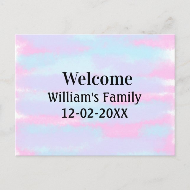 Carte Postale simple logo monogramme minimal accueil personnalis (Devant)