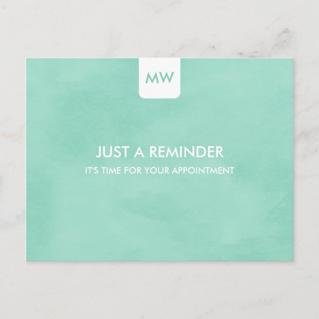 Carte Postale Simple Mint Chic Nomination Rappel QR Code (Devant)
