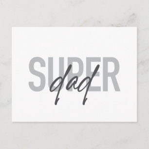Carte Postale Simple, moderne, cool, design tendance Super Papa