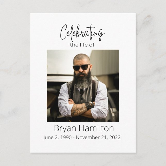 Carte Postale Simple Photo de sympathie funéraire Mémorial  (Devant)