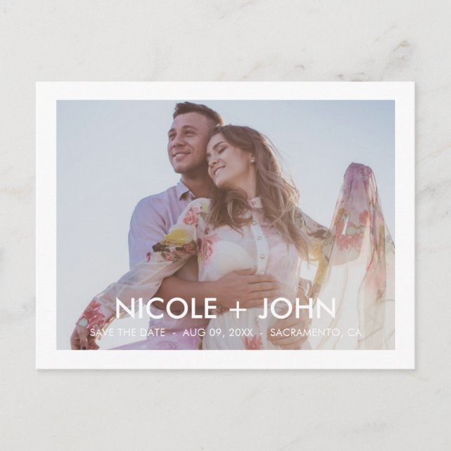 Carte postale "Simple Photoframe" pour annoncer un (Devant)