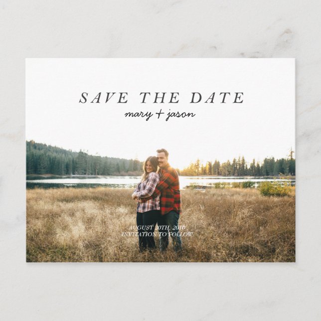 Carte postale simple pour annoncer la date (Devant)