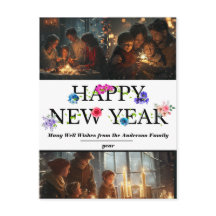 Carte postale simple pour la fête du Nouvel An