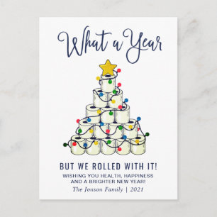 Carte Postale Simple Quelle année Noël voeux