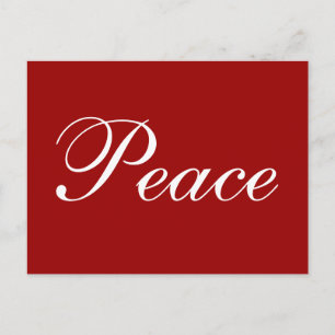 Carte postale simple Red Peace Holiday