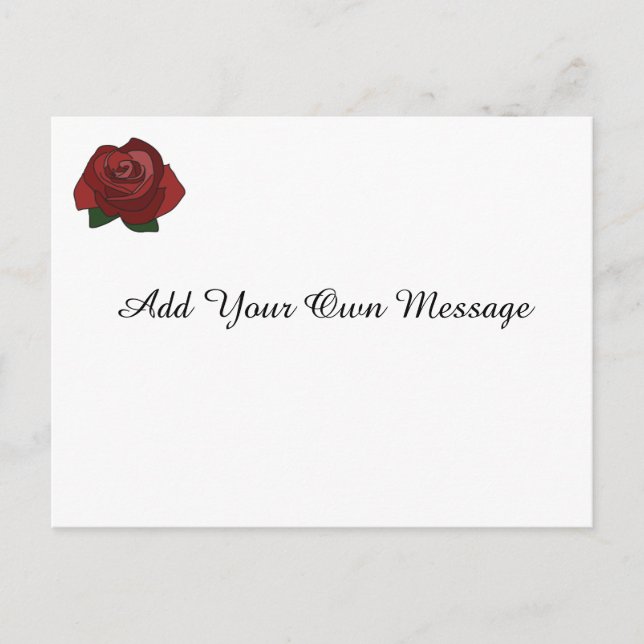 Carte postale simple Red Rose (Devant)