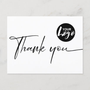 Carte Postale Simple Remerciement d'entreprise Minimaliste
