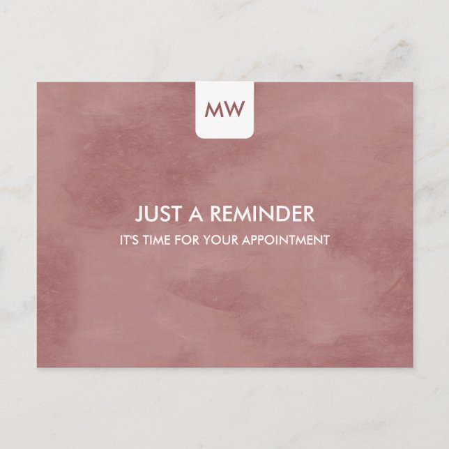 Carte Postale Simple Rosy Brown Chic Nomination Rappel QRCode (Devant)