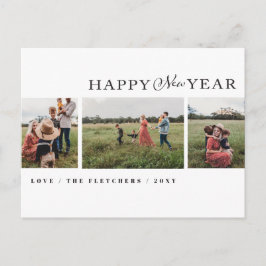 Carte Postale Simple Script Joyeux Nouvel An Photo Holiday