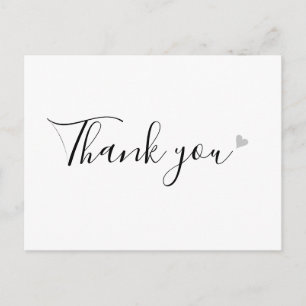 Carte Postale Simple Script Remerciement d'affaires
