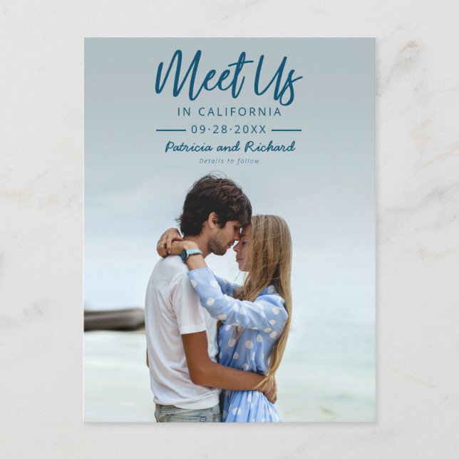 Carte Postale Simple Script Retrouvez-Nous Dans Enregistrer La D (Devant)