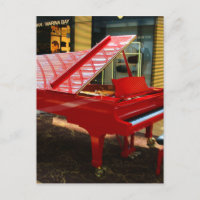 Simplement rouge : piano à queue
